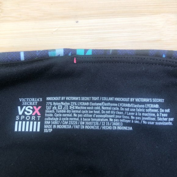 Victorias Secret VSX Knockout Aztec Tribal Neon Ankle Womens XS Yoga Leggings - Picture 5 of 6